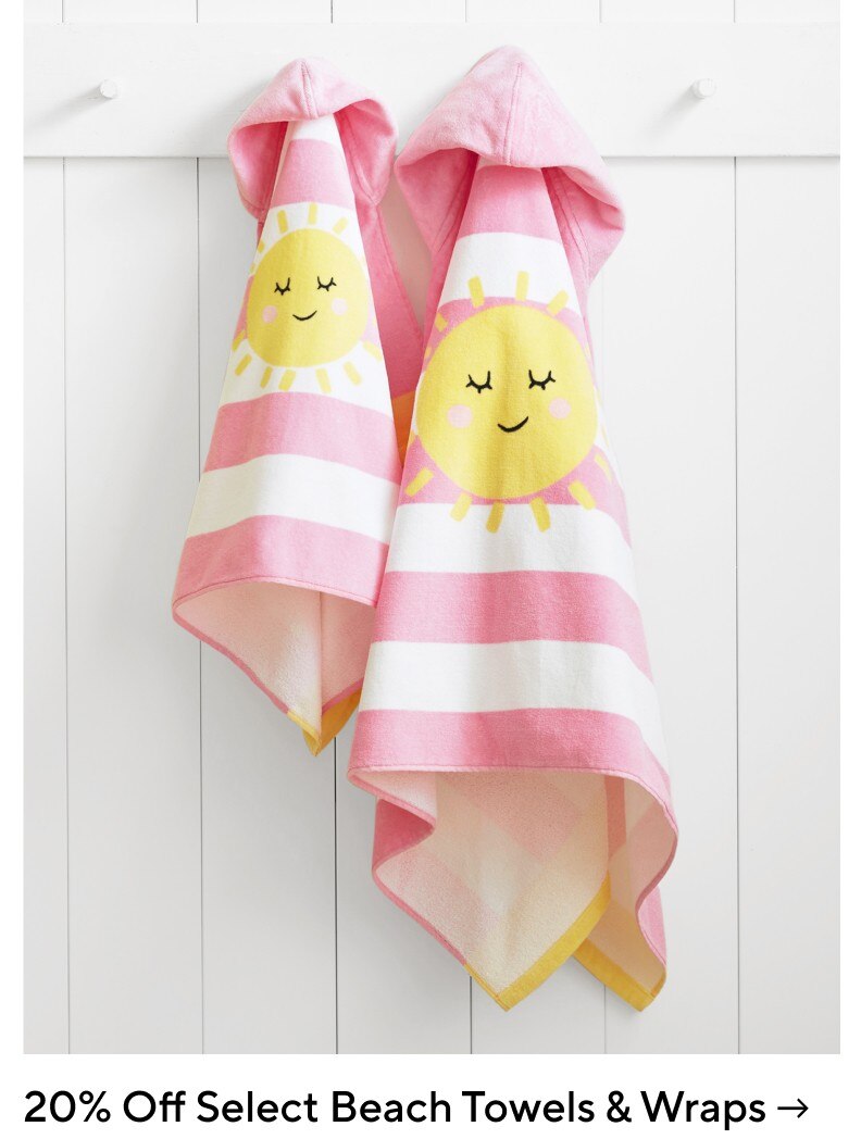 20% off Select Beach Towels & Wraps
